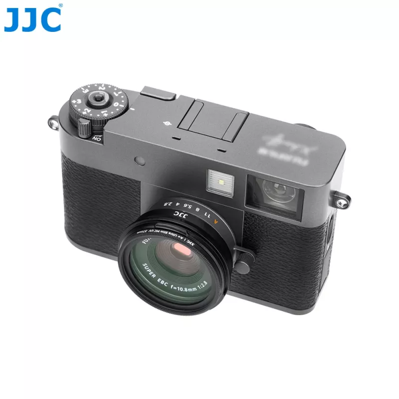 JJC LH-JXHALF Para-sol com anel adaptador de filtro de 37 mm para Fujifilm X Half, Preto