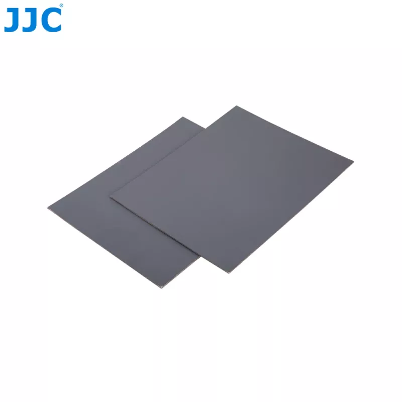 JJC Série GC conjunto de cartões de calibração fotográfica 2 em 1 – cartão cinzento 18% e cartão de balanço de brancos, 20 x 25 cm, plástico resistente, com alça de transporte