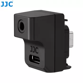 JJC adaptador de áudio para Insta360 Ace Pro 2 para microfone de 3,5 mm + carregador / AD-ACEP2