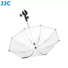 JJC guarda-chuva para câmara com suporte Super-Clamp, abertura de maxilas de 63 mm, rosca de 1/4 de polegada e 3/8 de polegada, preto