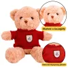 LEAN TOYS mascote de peluche ursinho de peluche camisola vermelha bege 40 cm