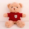 LEAN TOYS mascote de peluche ursinho de peluche camisola vermelha bege 40 cm