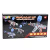 LEAN TOYS lançador de bolas de gel elétrico graffiti branco azul