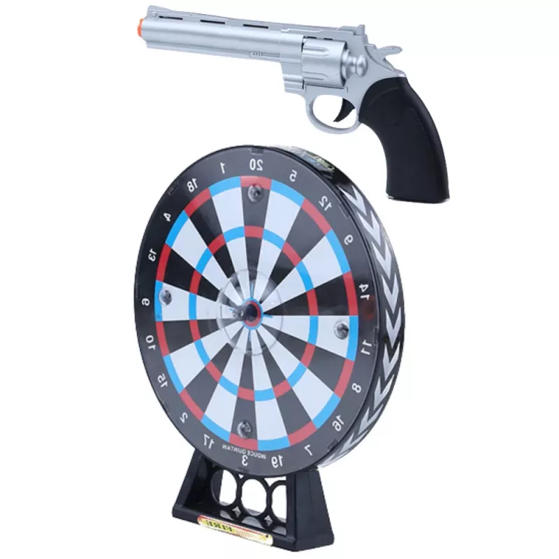 LEAN TOYS conjunto de pistolas revólver laser com jogo de tiro ao alvo, luzes e sons
