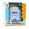 LEAN TOYS torradeira de cozinha para crianças com torradas pop-up, brinquedo de madeira azul
