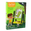 LEAN TOYS quadro branco magnético de dupla face dinossauro verde com acessórios