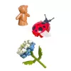 LEAN TOYS blocos de construção composição floral com joaninhas numa cúpula 596 peças