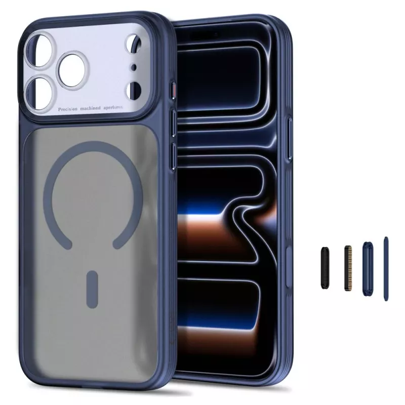 TECH-PROTECT MagPrime capa MagSafe para iPhone 17 Pro / 18 Pro, azul-escuro mate