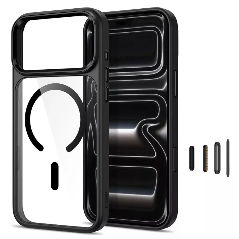 Tech-Protect Magmat capa MagSafe para iPhone 17 Pro / 18 Pro preto/transparente