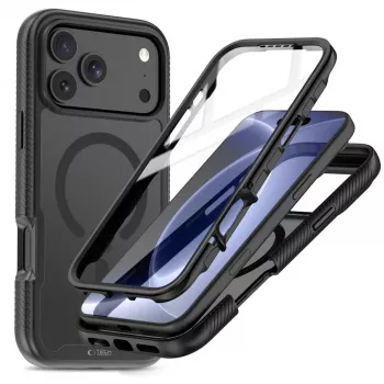 Tech-Protect Defense capa MagSafe para iPhone 17 Pro Max / 18 Pro Max, preto mate