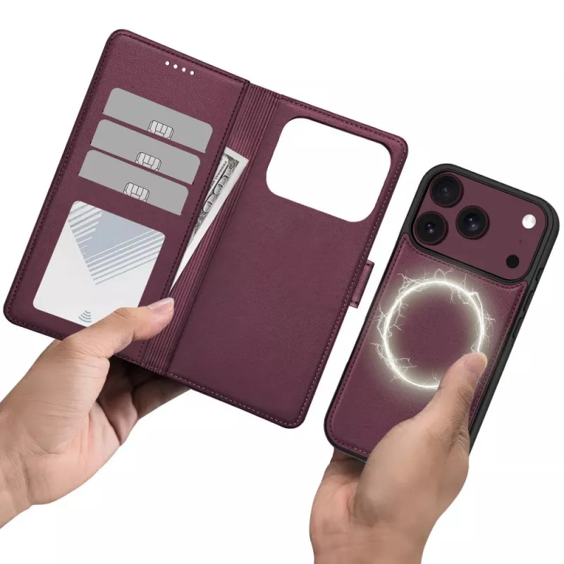 TECH-PROTECT MagSafe carteira capa para iPhone 17 Pro / 18 Pro, amora