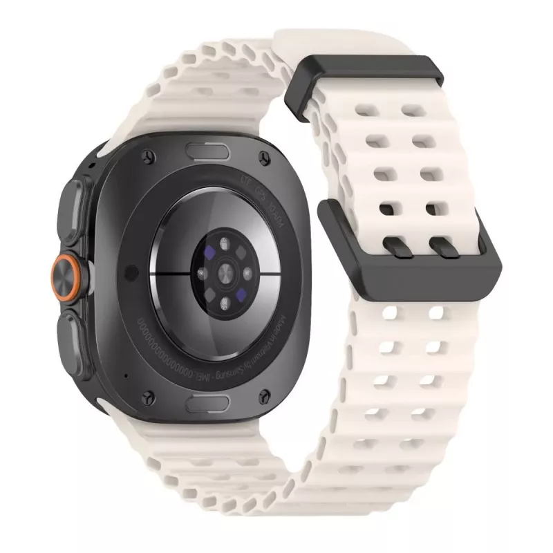 Tech-Protect Iconband Pro Bracelete para Samsung Galaxy Watch Ultra 1/2 47mm Starlight Fluorelastómero Bracelete desportivo