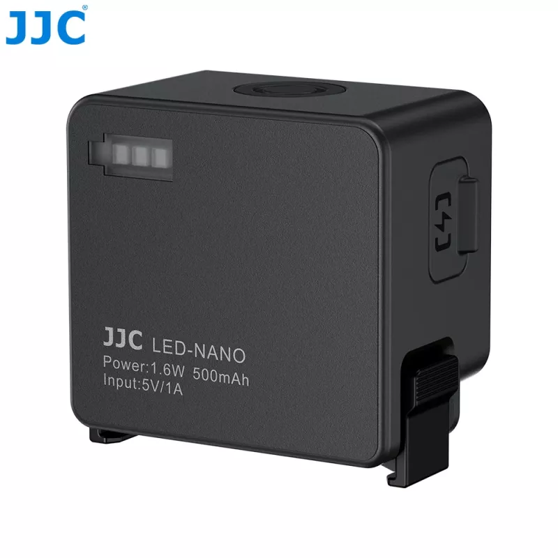 JJC LED-Nano Luz de vídeo LED para DJI Osmo Action 6 / Osmo Nano, 6500K, 500mAh, USB-C, IPX5