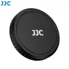 JJC LRR-OA6K2 Conjunto de tampa de objetiva e anéis decorativos para DJI Osmo Action 6 (tampa preta, anéis vermelho e azul)