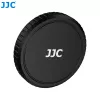 JJC LRR-OA6K2 Conjunto de tampa de objetiva e anéis decorativos para DJI Osmo Action 6 (tampa preta, anéis vermelho e azul)