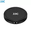 JJC LRR-OA6K2 Conjunto de tampa de objetiva e anéis decorativos para DJI Osmo Action 6 (tampa preta, anéis vermelho e azul)