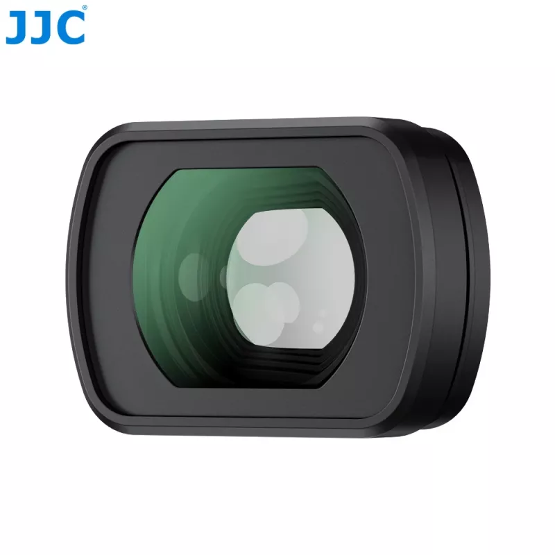 JJC Objetiva grande angular 0,72x para DJI Osmo Pocket 3 / 4, suporte magnético, vidro ótico multicamadas, Preto