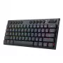 Redragon K632 Horus Mini Teclado mecânico gaming de 61 teclas Low Profile, switch vermelho, RGB, Preto