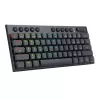 Redragon K632 Horus Mini Teclado mecânico gaming de 61 teclas Low Profile, switch vermelho, RGB, Preto