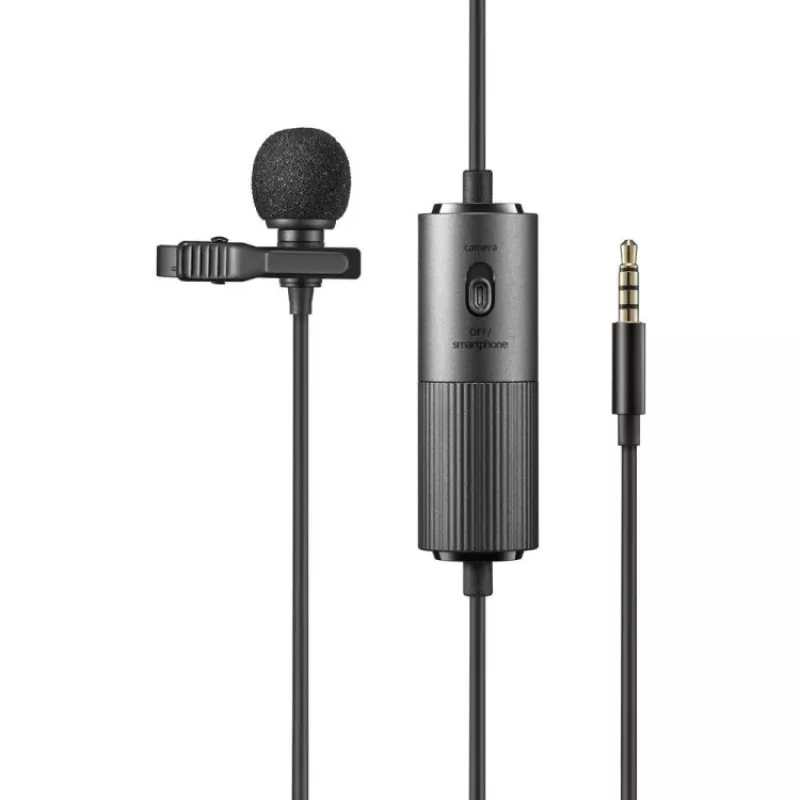 Godox LMS-60C Microfone lavalier 6m microfone de lapela omnidirecional eletreto condensador para smartphones, DSLRs e câmaras