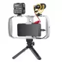 Godox VK1-UC Kit de vlogging com microfone USB-C, luz LED e tripé para smartphones