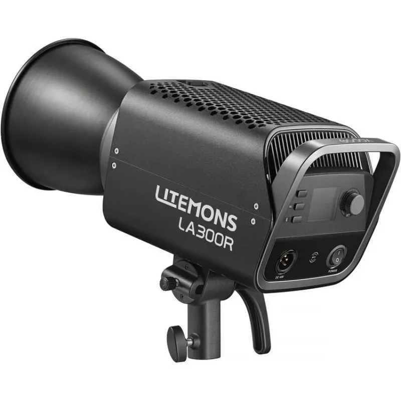 Lâmpada LED RGB Godox Litemons LA300R preta com saco
