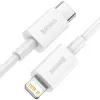 Cabo Baseus Superior Series USB-C para Lightning 0,25 m branco, carregamento rápido PD 20W e sincronização de dados