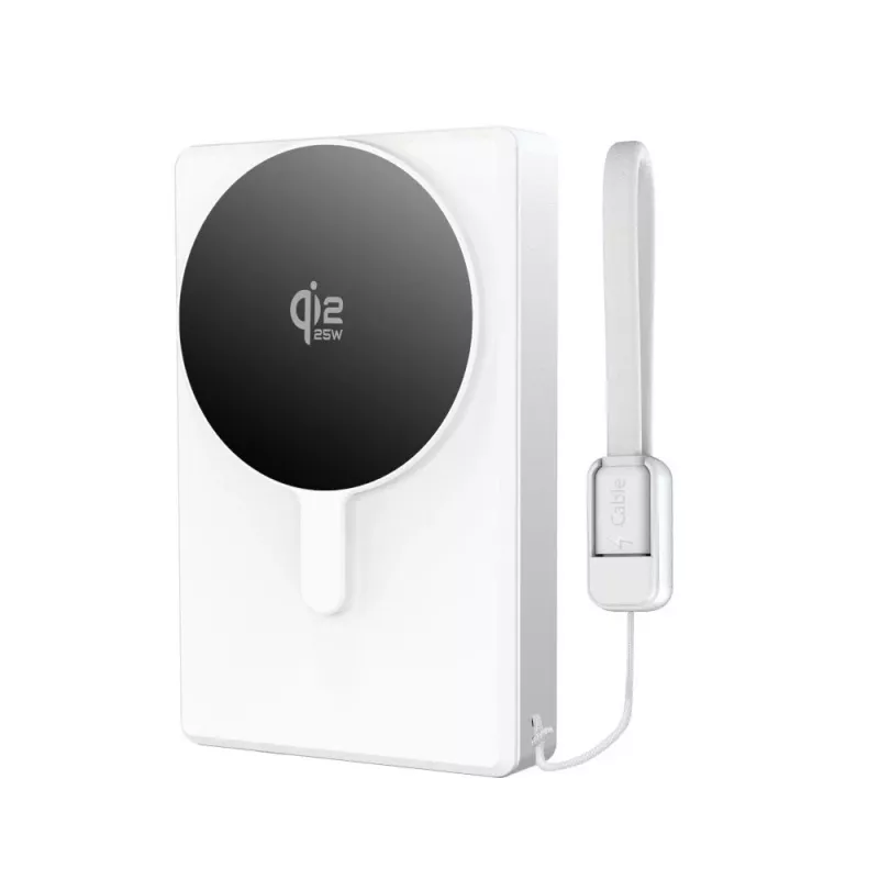 Powerbank TECH-PROTECT PB40 LIFEMAG MagSafe 10000mAh 25W Qi2.2 branco/prateado