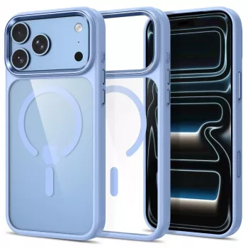 Capa transparente Tech-Protect Magmat MagSafe para iPhone 17 Pro Max / 18 Pro Max - azul-claro/transparente