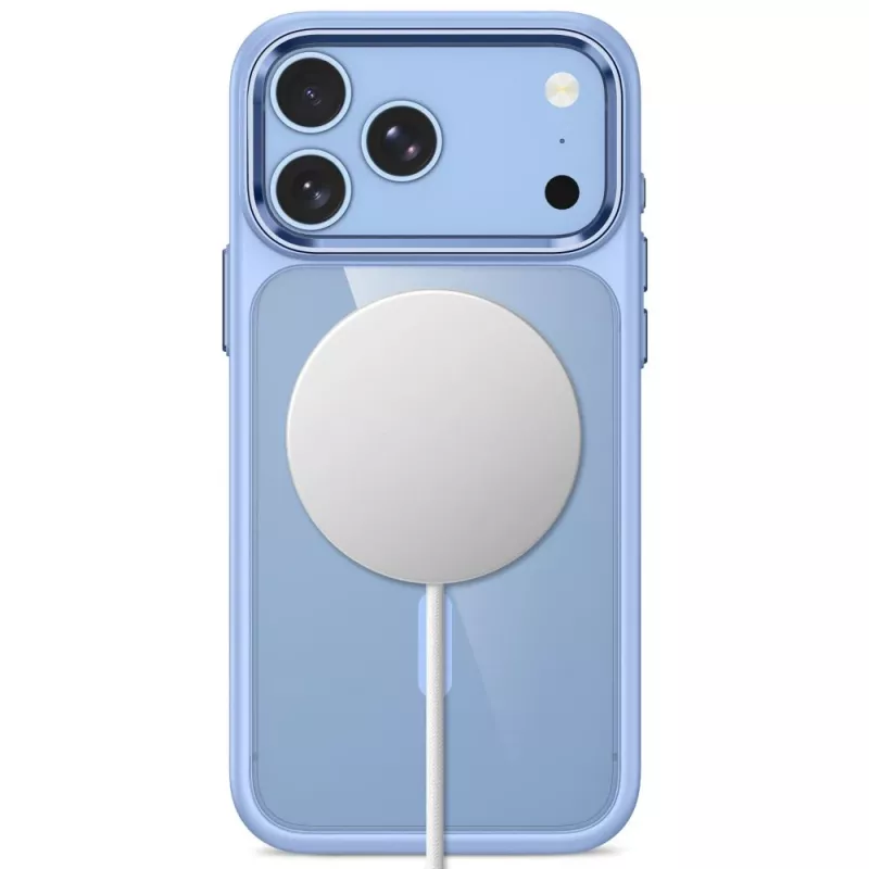 Capa transparente Tech-Protect Magmat MagSafe para iPhone 17 Pro Max / 18 Pro Max - azul-claro/transparente