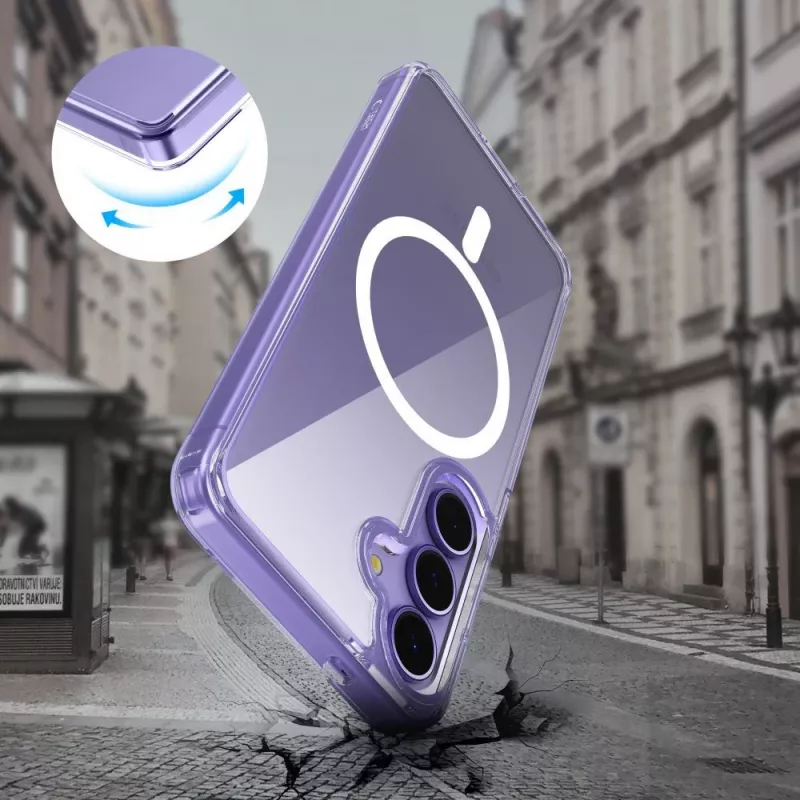 Tech-Protect Flexair Hybrid Capa MagSafe para Samsung Galaxy S25 Edge - Transparente