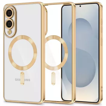 Tech-Protect Magflex Capa MagSafe Samsung Galaxy S25 Edge Dourado Brilhante