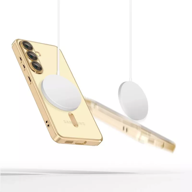Tech-Protect Magflex Capa MagSafe Samsung Galaxy S25 Edge Dourado Brilhante