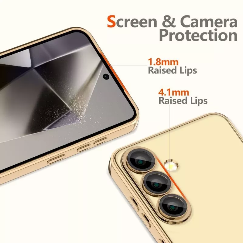 Tech-Protect Magflex Capa MagSafe Samsung Galaxy S25 Edge Dourado Brilhante