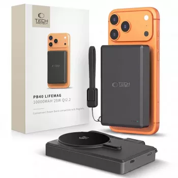 TECH-PROTECT PB40 LIFEMAG Power Bank MagSafe 10000mAh 25W Qi2 Preto