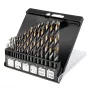 NEO TOOLS Conjunto de Brocas HSS-CNC para Metal, 124°, Pro-Tec, 1,0-10,0 mm, 19 Peças