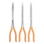 NEO TOOLS 01-293 Conjunto de Pinças de Junta Dupla, 3 Peças, Aço Cromo-Vanádio, 280 mm, Ponta Reta, Curvada 45° e 90°, Punhos Ergonómicos Antiderrapantes