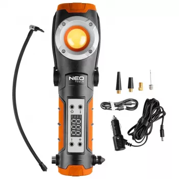 NEO TOOLS Candeeiro de Trabalho a Bateria 800 lm com Compressor de Ar Integrado