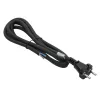 Akyga AK-OT-06S Cabo de Alimentação de Borracha H05RR-F 2 x 1,5 mm², Ficha CEE-7/17 para Extremidade Aberta, 5 m, Preto