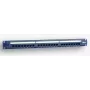 EmiterNet Patch Panel 19 Polegadas 1U 24 Portas RJ45 UTP Cat.5e com Bandeja de Gestão de Cabos, Azul (Compatível com PoE)