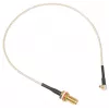 Cabo coaxial pigtail MikroTik ACMMCXRPSMA 0,26 m MMCX para ficha RP-SMA, 50 Ohm, RG178, preto