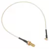 Cabo coaxial pigtail MikroTik ACMMCXRPSMA 0,26 m MMCX para ficha RP-SMA, 50 Ohm, RG178, preto