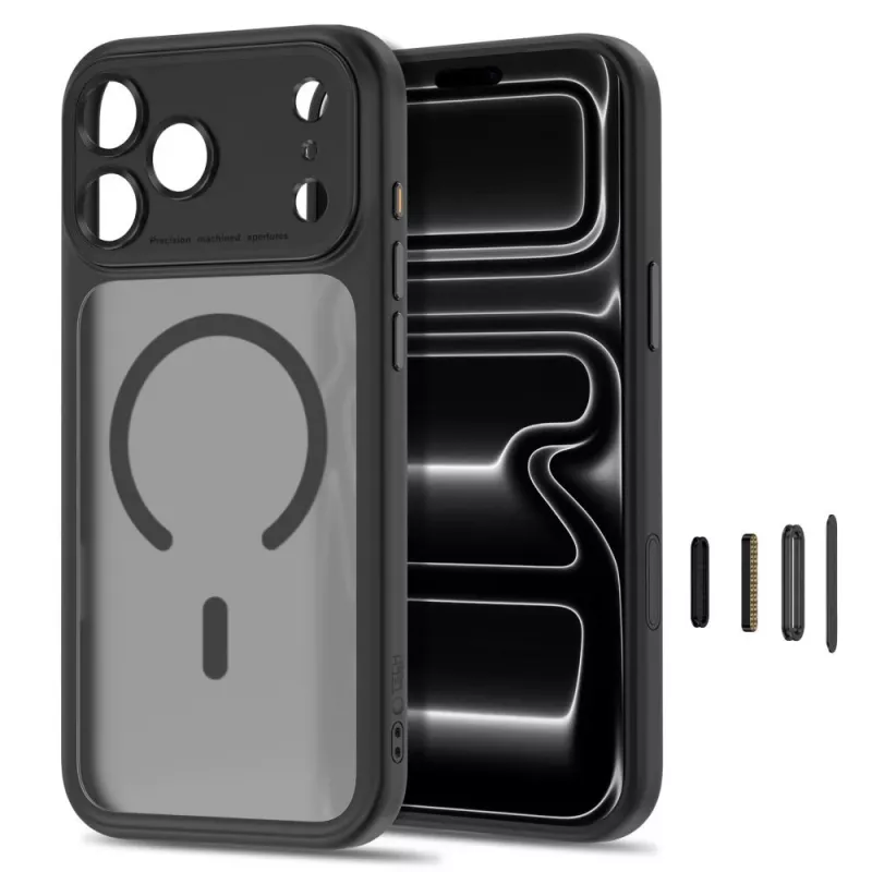 Capa MagSafe MagPeak TECH-PROTECT para iPhone 17 Pro Max / 18 Pro Max preto mate
