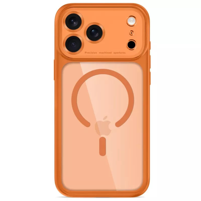 Capa transparente MagSafe MagPeak TECH-PROTECT para iPhone 17 Pro / 18 Pro - Cosmic Orange