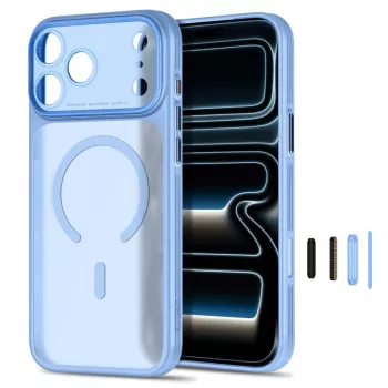 Capa MagSafe MagPrime TECH-PROTECT para iPhone 17 Pro / 18 Pro azul-claro mate