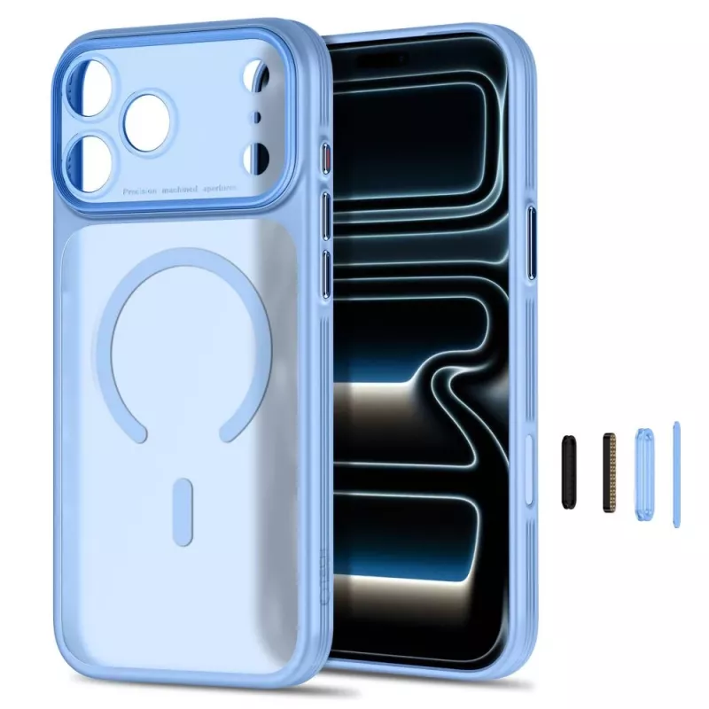 Capa MagSafe MagPrime TECH-PROTECT para iPhone 17 Pro / 18 Pro azul-claro mate