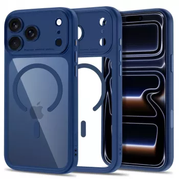 Capa transparente MagSafe MagPeak TECH-PROTECT para iPhone 17 Pro Max / 18 Pro Max – azul-escuro