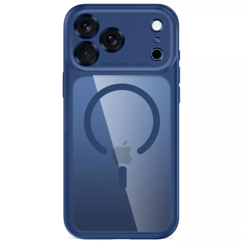 Capa transparente MagSafe MagPeak TECH-PROTECT para iPhone 17 Pro Max / 18 Pro Max – azul-escuro
