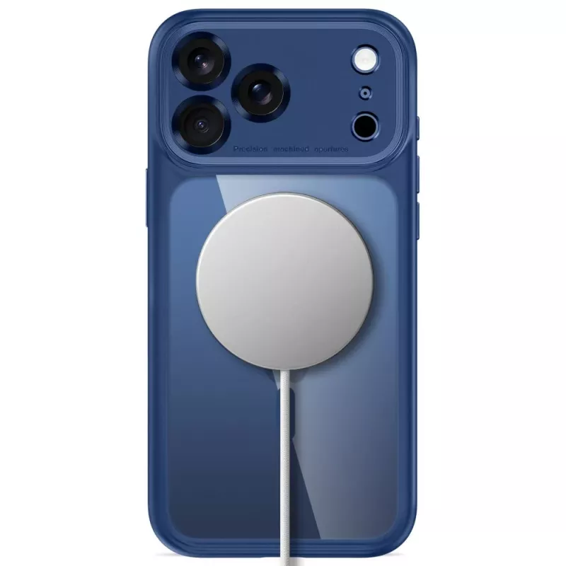 Capa transparente MagSafe MagPeak TECH-PROTECT para iPhone 17 Pro Max / 18 Pro Max – azul-escuro