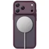 Capa transparente MagSafe MagPrime TECH-PROTECT para iPhone 17 Pro / 18 Pro - vermelho-cereja-escuro mate